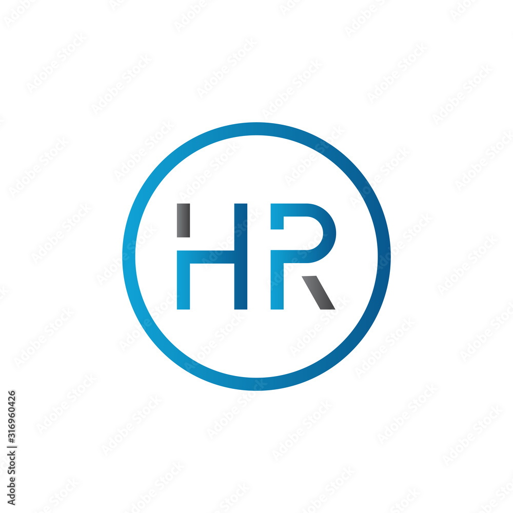 letter HR Logo Design Vector Template. Initial HR Letter Design Vector Illustration letter HR Logo Design Vector Template. Initial HR Letter Design Vector Illustration