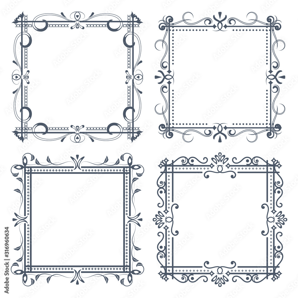 Vintage ornamental frames