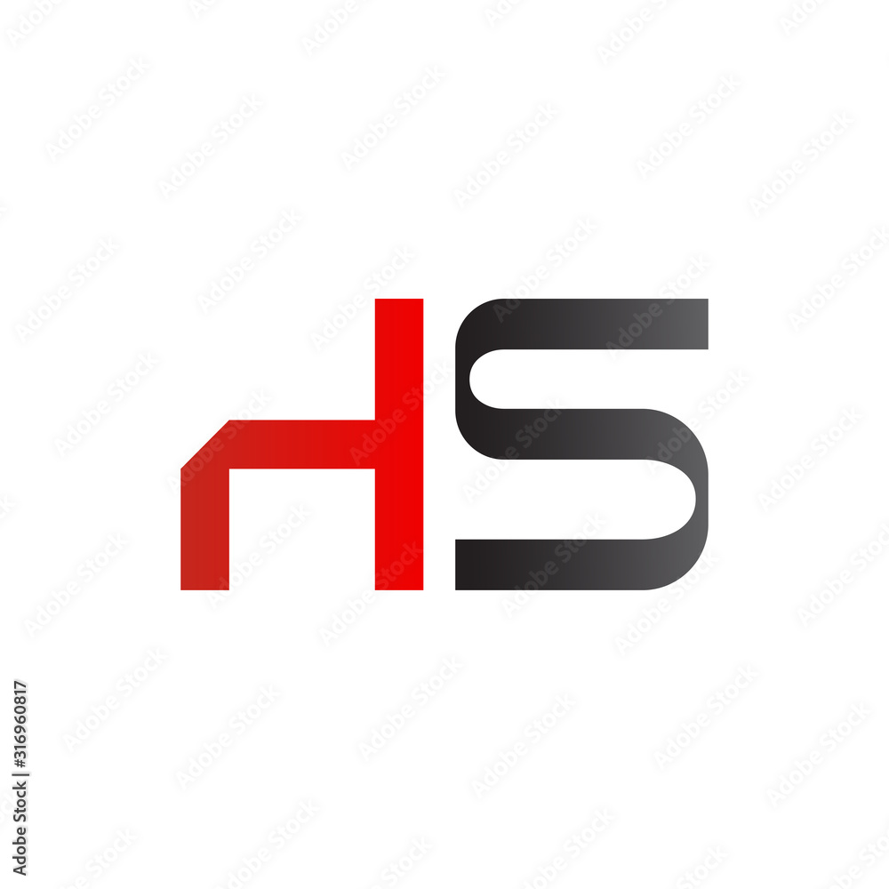 letter HS Logo Design Vector Template. Initial HS Letter Design Vector Illustration letter HS Logo Design Vector Template. Initial HS Letter Design Vector Illustration