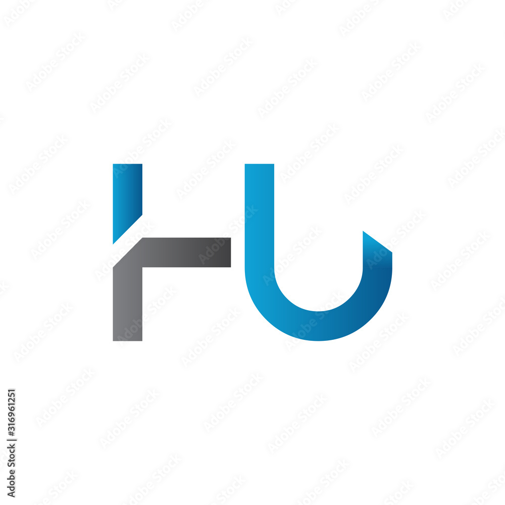 letter HU Logo Design Vector Template. Initial HU Letter Design Vector Illustration letter HU Logo Design Vector Template. Initial HU Letter Design Vector Illustration