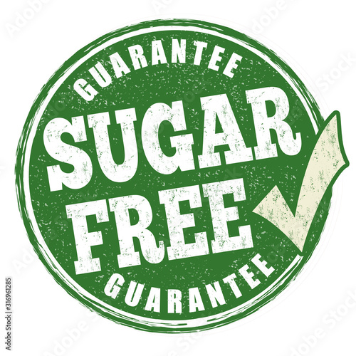 Sugar free sign or stamp