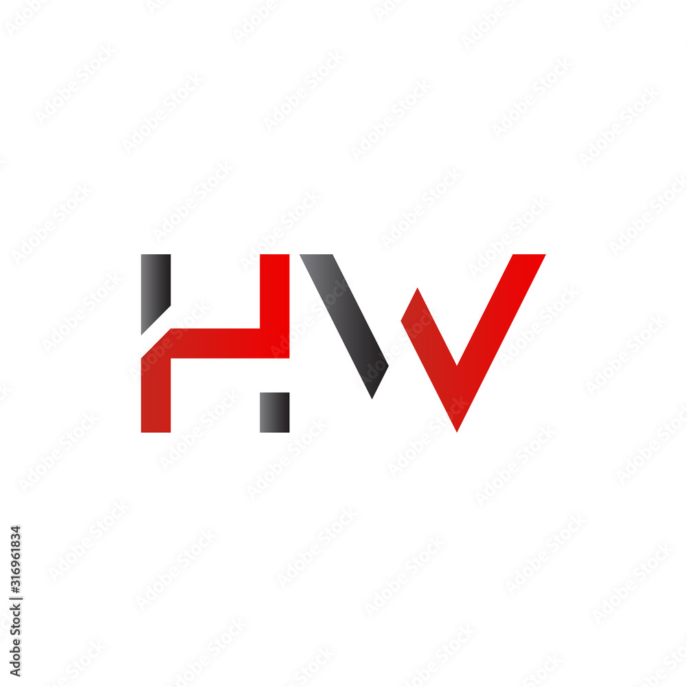letter HW Logo Design Vector Template. Initial HW Letter Design Vector Illustration letter HW Logo Design Vector Template. Initial HW Letter Design Vector Illustration