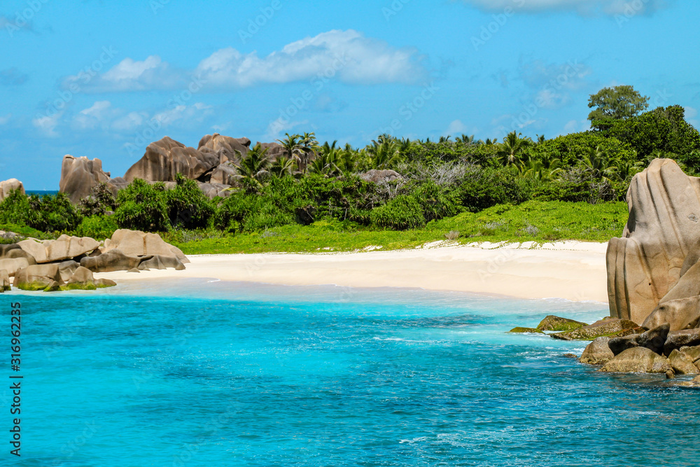 Fototapeta premium Plaża na La Digue na Seszelach