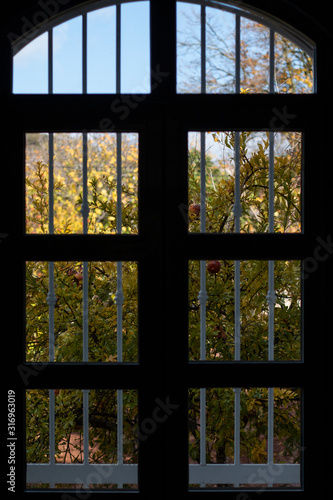 window with metal bars