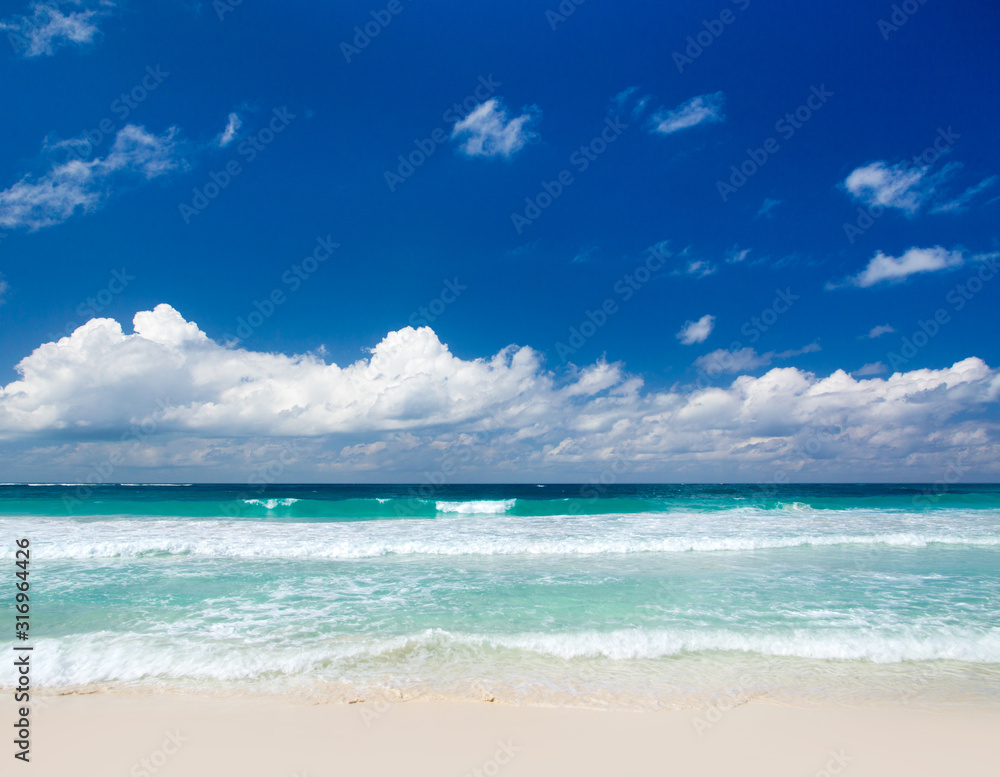 Beach and beautiful tropical sea. tropical beach in Maldives