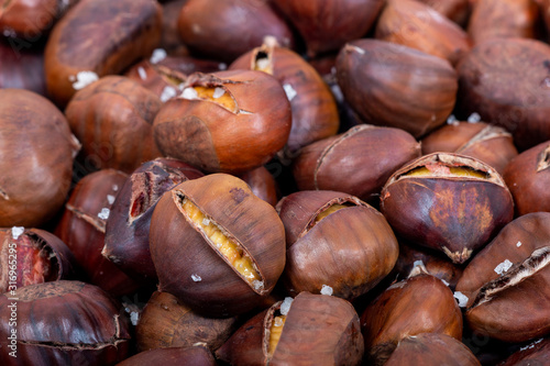 traditional portuguese dish of roasted chestnuts