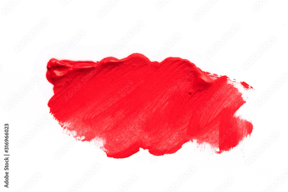 Lipstick smear smudge swatch isolated on white background - Image Lipstick smear smudge swatch isolated on white background - Image