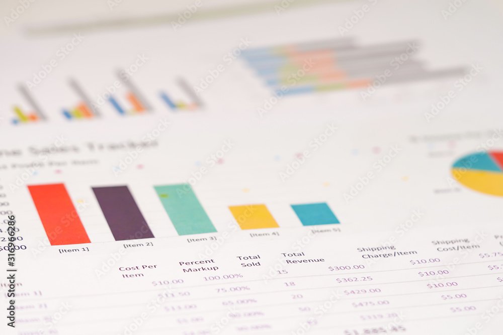 Charts Graphs spreadsheet paper. Financial development, Banking Account, Statistics, Investment Analytic research data economy, Stock exchange Business office company meeting concept. Charts Graphs spreadsheet paper. Financial development, Banking Account, Statistics, Investment Analytic research data economy, Stock exchange Business office company meeting concept.