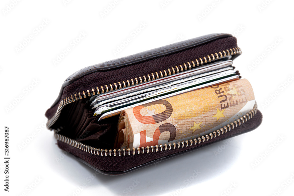 wallet full of euro money wallet full of euro money