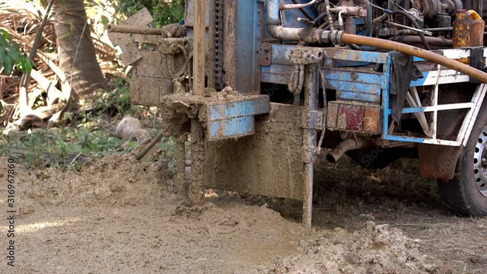 ground drilling water machine on the old truck drilling in the ground for water ground drilling water machine on the old truck drilling in the ground for water