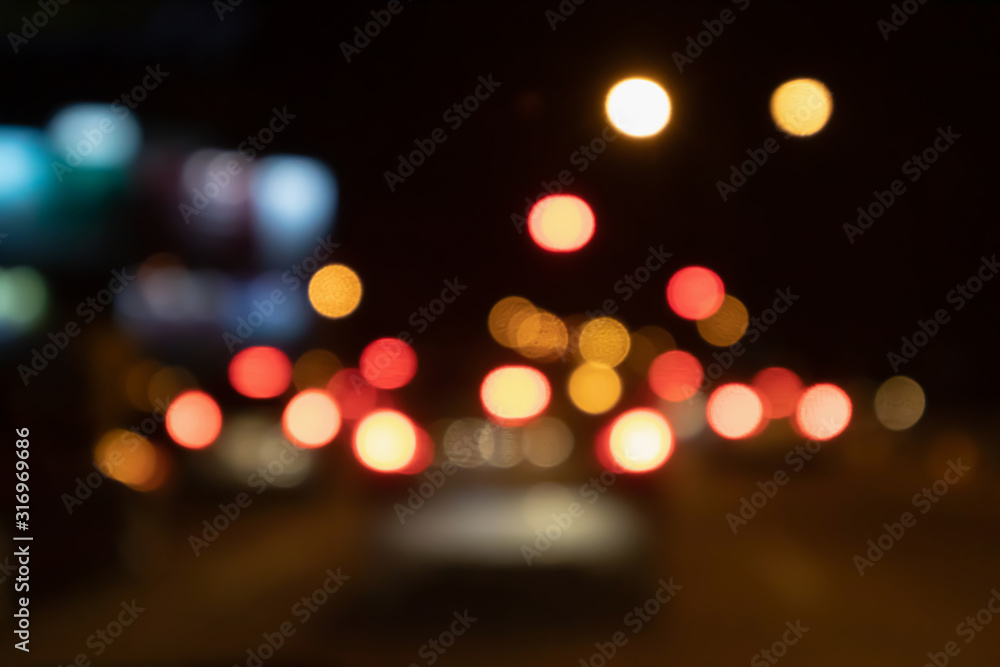 Abstract night traffic blur background with bokeh light Abstract night traffic blur background with bokeh light