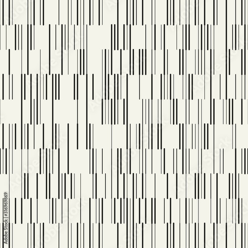 Seamless monochromatic modern pattern. Vector stylish background. Minimalistic cool texture of random dotted rounded lines.