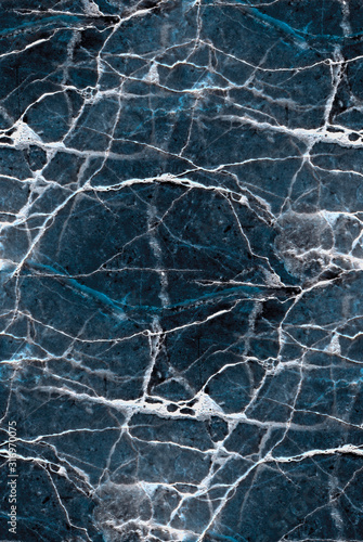 Blue marble texture. Abstract seamless background.