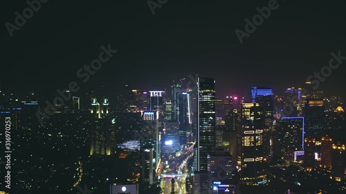 Wallpaper Mural Beautiful Jakarta skyline at night time Torontodigital.ca