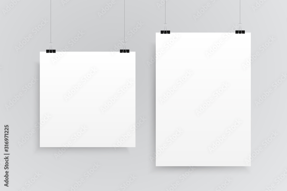 Vector square and rectangle format paper sheet Vector square and rectangle format paper sheet