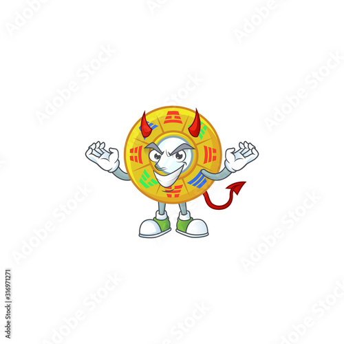 Devil chinese circle feng shui Cartoon character design