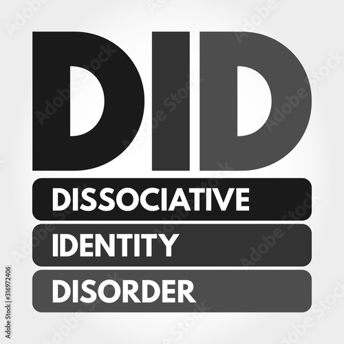 DID - Dissociative Identity Disorder acronym, medical concept background