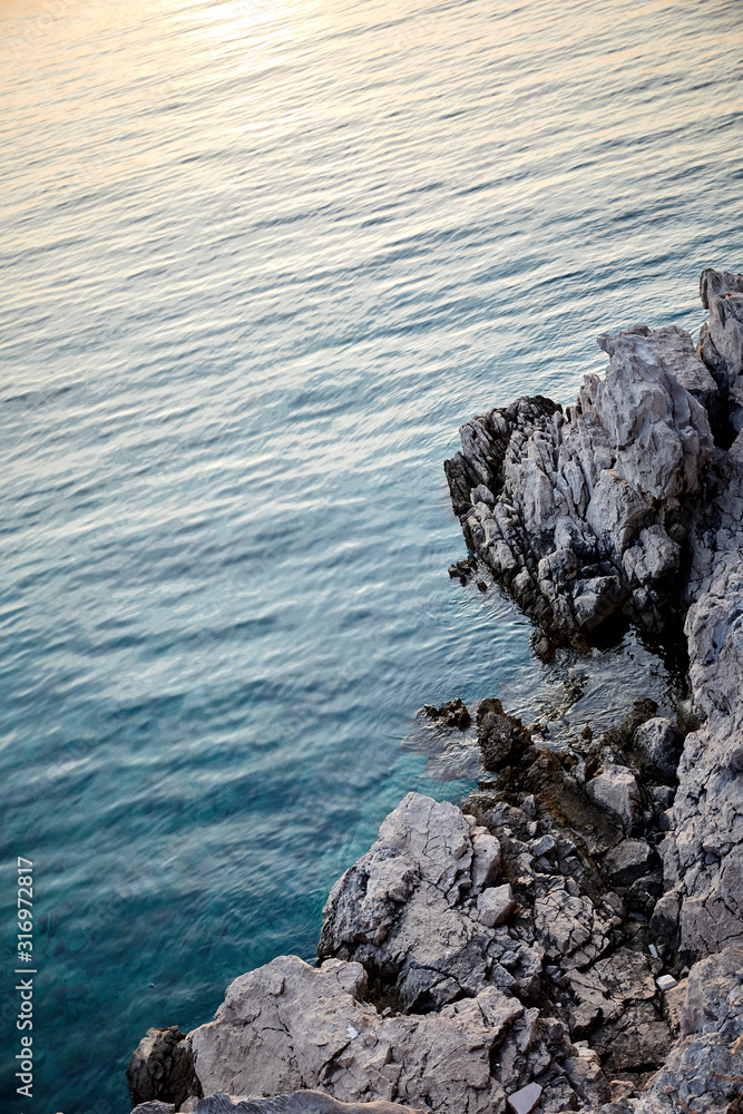 beautiful sea and rocks in Montenegro