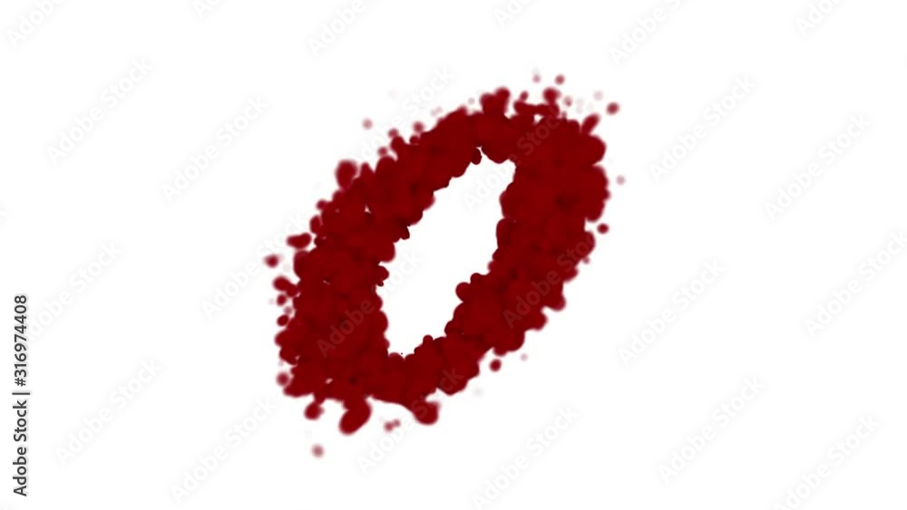 Blood alphabet number 0 isolated on white. Blood alphabet number 0 isolated on white.