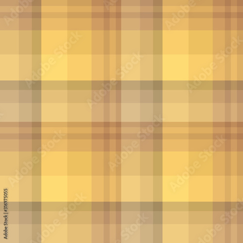 Seamless pattern in discreet yellow and beije colors for plaid, fabric, textile, clothes, tablecloth and other things. Vector image.
