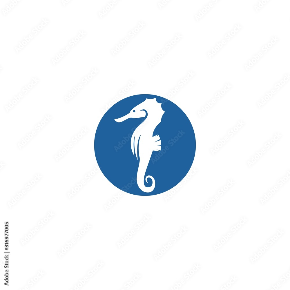 Sea horse illustration logo vector Sea horse illustration logo vector