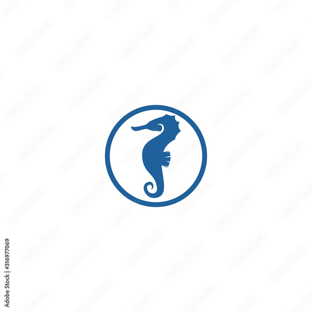 Sea horse illustration logo vector Sea horse illustration logo vector