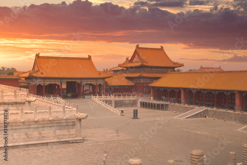 exterior of the Forbidden City in Beijing.