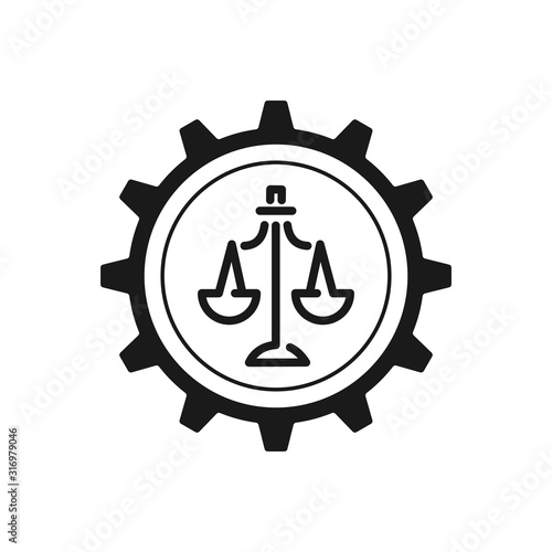  Justice. Concept. Vector icon isolated on white background.