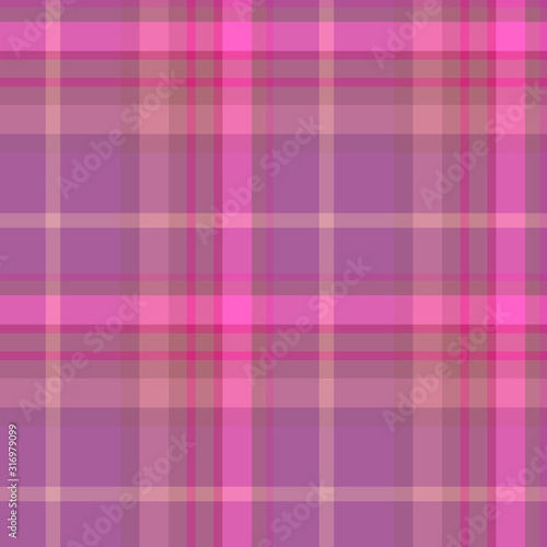 Seamless pattern in bright pink and violet colors for plaid, fabric, textile, clothes, tablecloth and other things. Vector image.