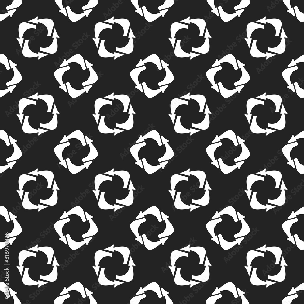 Fototapeta premium Seamless pattern for interface design. Refresh and reload arrows icon background. 