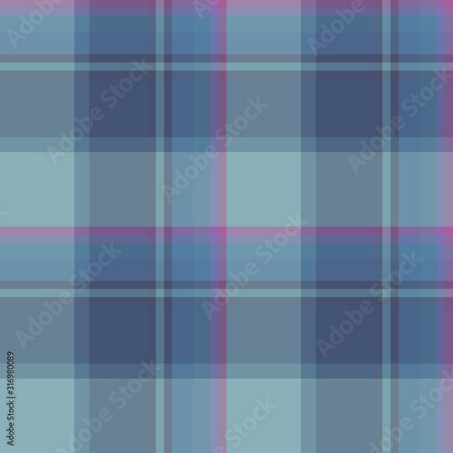 Seamless pattern in discreet dark blue and violet colors for plaid, fabric, textile, clothes, tablecloth and other things. Vector image.