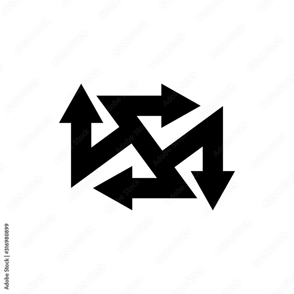 Cycle arrows sign vector design. Cycle arrows sign vector design.