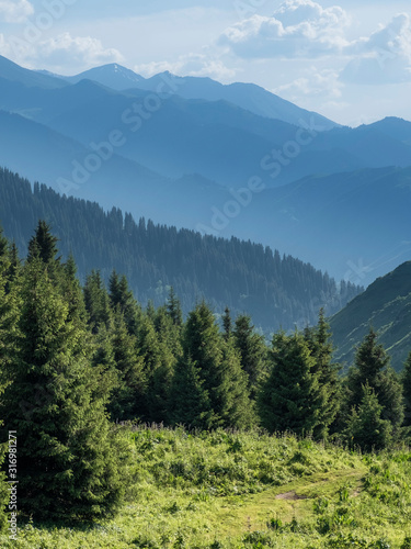 Blue Mountains on Kok jailau plateau in Zailiysky Alatau ridge  near the city of Almaty in Kazakhstan. © Lana Kray