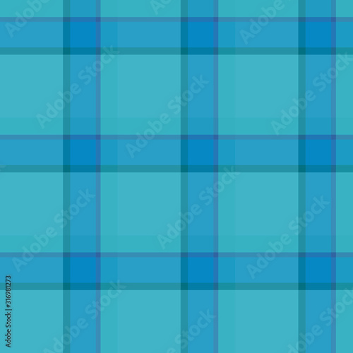 Seamless pattern in light and dark blue colors for plaid, fabric, textile, clothes, tablecloth and other things. Vector image.