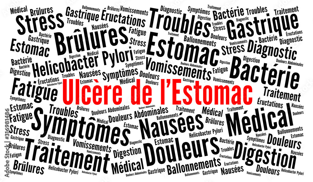 Ulcère de l'estomac nuage de mots Ulcère de l'estomac nuage de mots