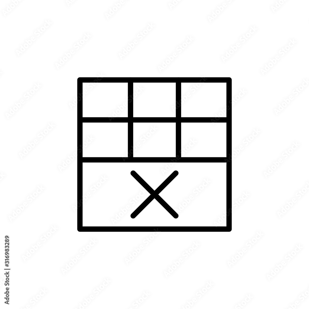 delete table icon design line style. Perfect for application, web, logo and presentation template