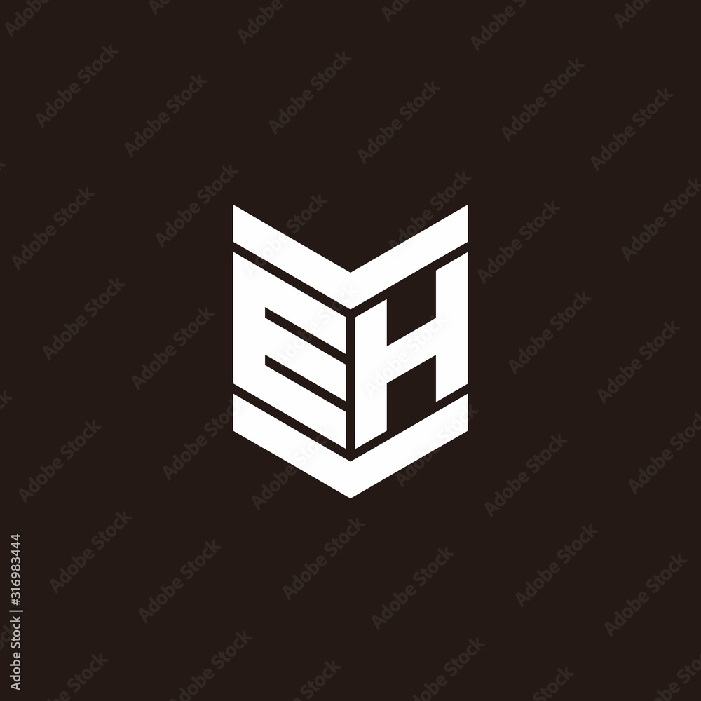 Logo alphabet monogram with emblem style Logo alphabet monogram with emblem style