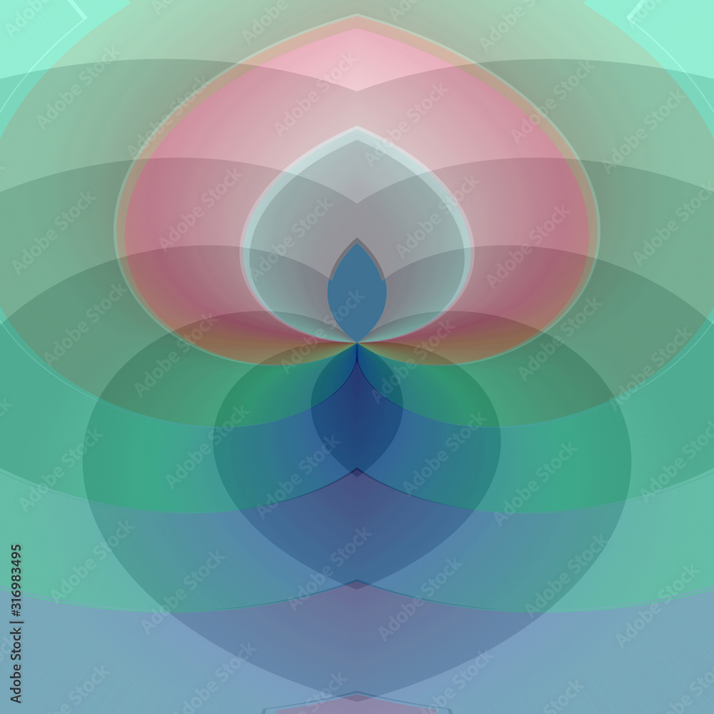 Fototapeta premium Stylized flowers in pastel colours background