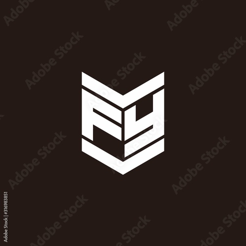 Logo alphabet monogram with emblem style