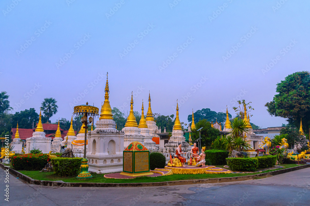 Twenty pagodas temple is a Buddhist temple in Lampang province, Thailand