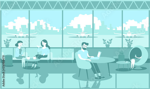 Airport lounge zone