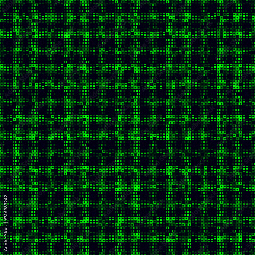 Abstract digital pattern. Filled pattern of frames. Green colored seamless background. Neat vector illustration. Abstract digital pattern. Filled pattern of frames. Green colored seamless background. Neat vector illustration.