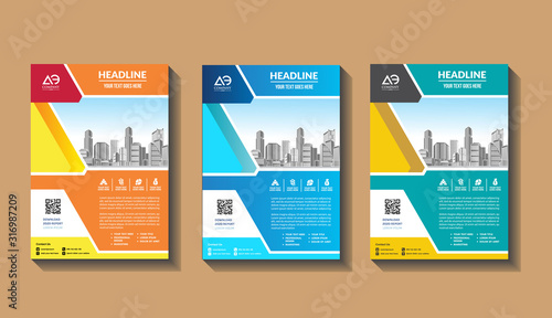 Template vector design for Brochure, Annual Report, Magazine, Poster, Corporate Presentation, Portfolio, Flyer, layout