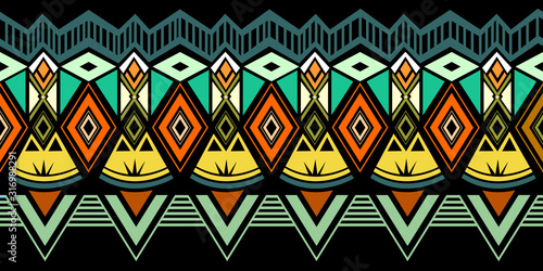 Tribal pattern vector. Seam...