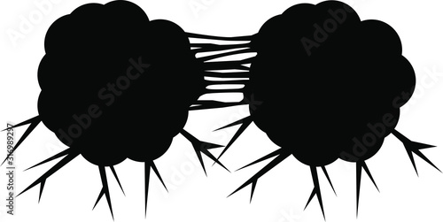 Cancer cell dividing icon
