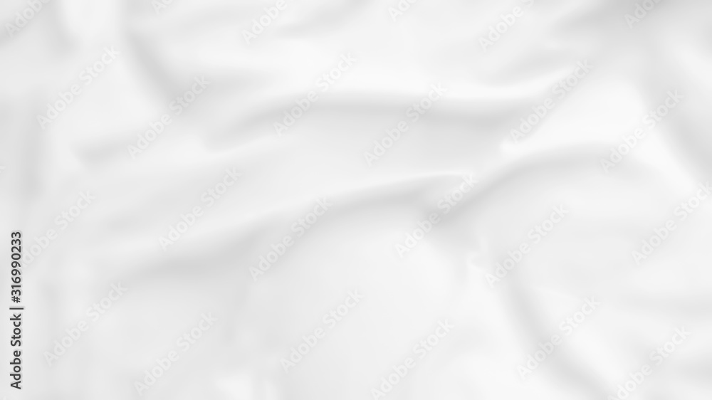 Obraz premium Smooth elegant white silk or satin luxury cloth texture background. Luxurious background design