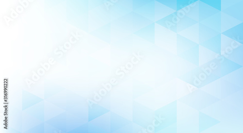 Subtle white background textured by light blue triangles. Minimal pattern