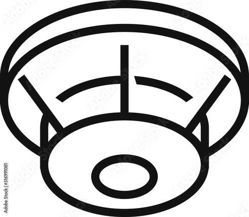 Smoke detector icon, vector illustration