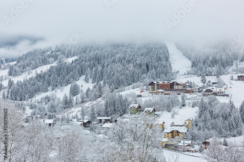 Bad Kleinkirchheim village in the snow, Carinthia, Austria, Europe photo