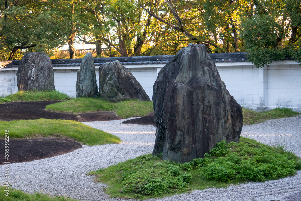 Natural green trees in a Japanese garden Natural green trees in a Japanese garden